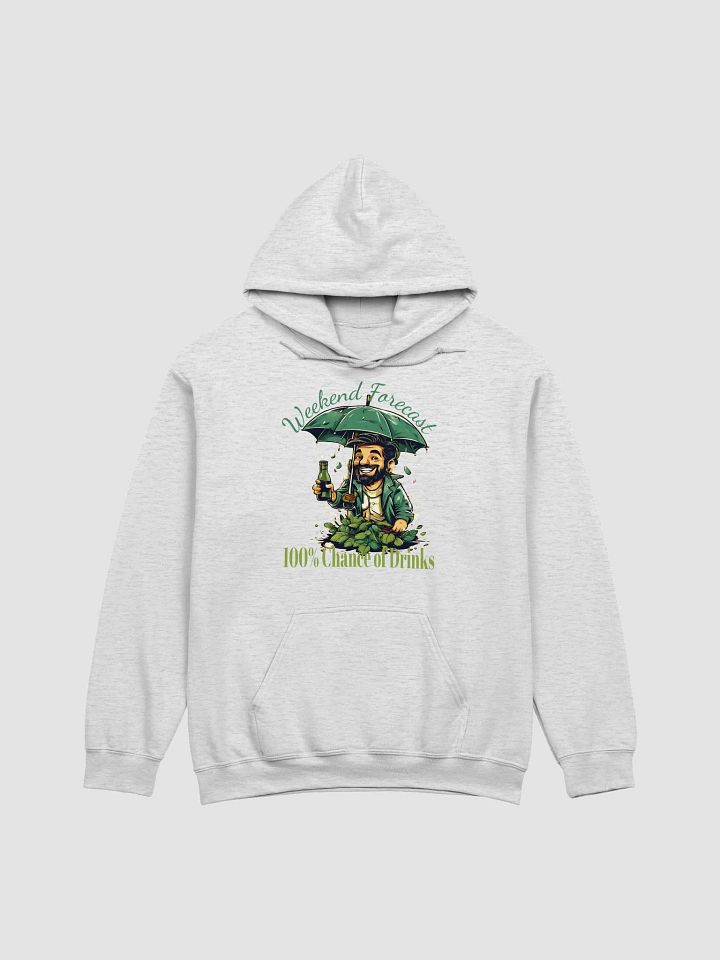 Weekend Forecast: 100% Chance of Drinks Hoodie | Funny Rain of Bottles Wine Lover Pullover product image (1)