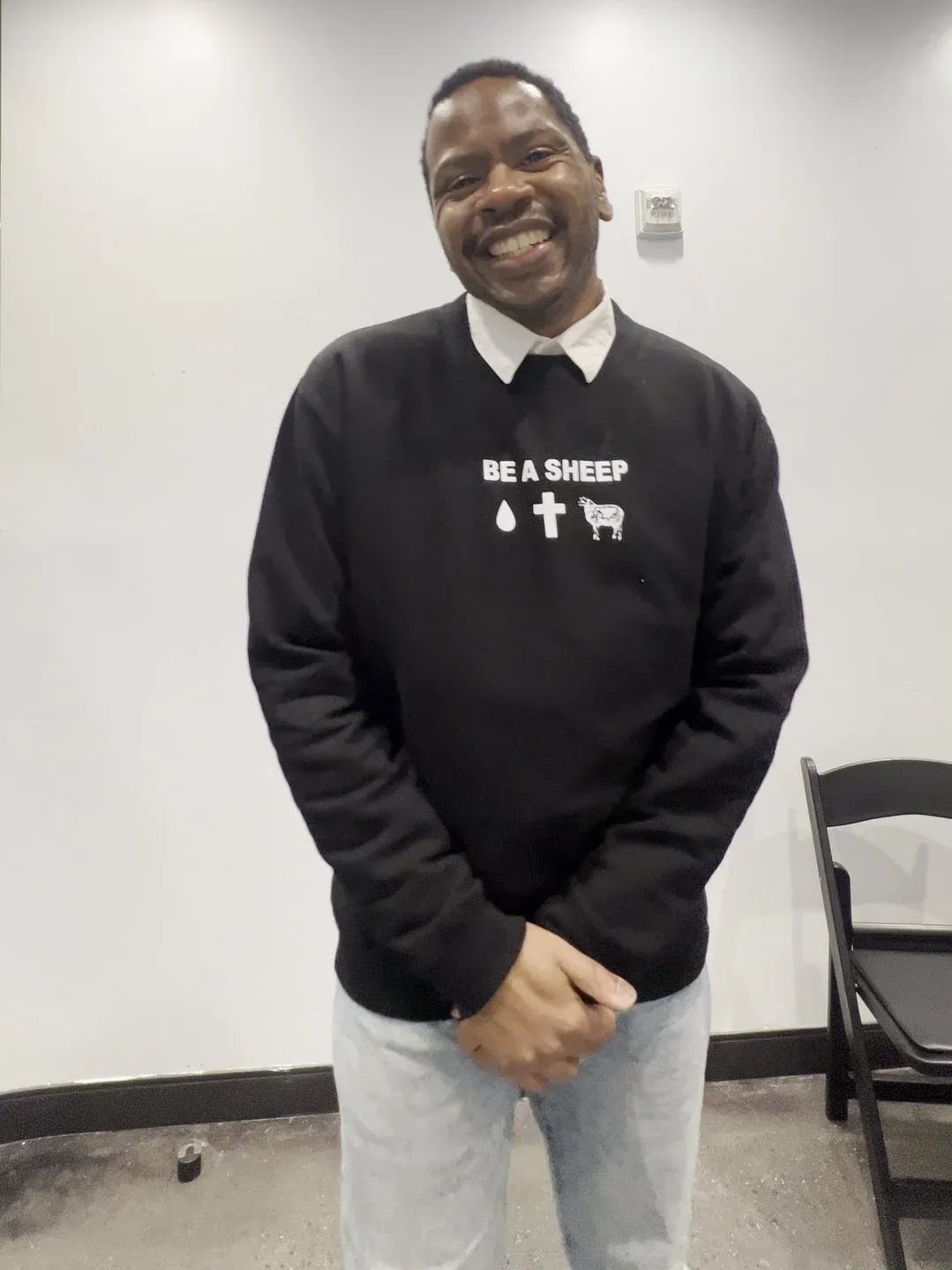 Be A Sheep Sweatshirt (Black) product image (1)
