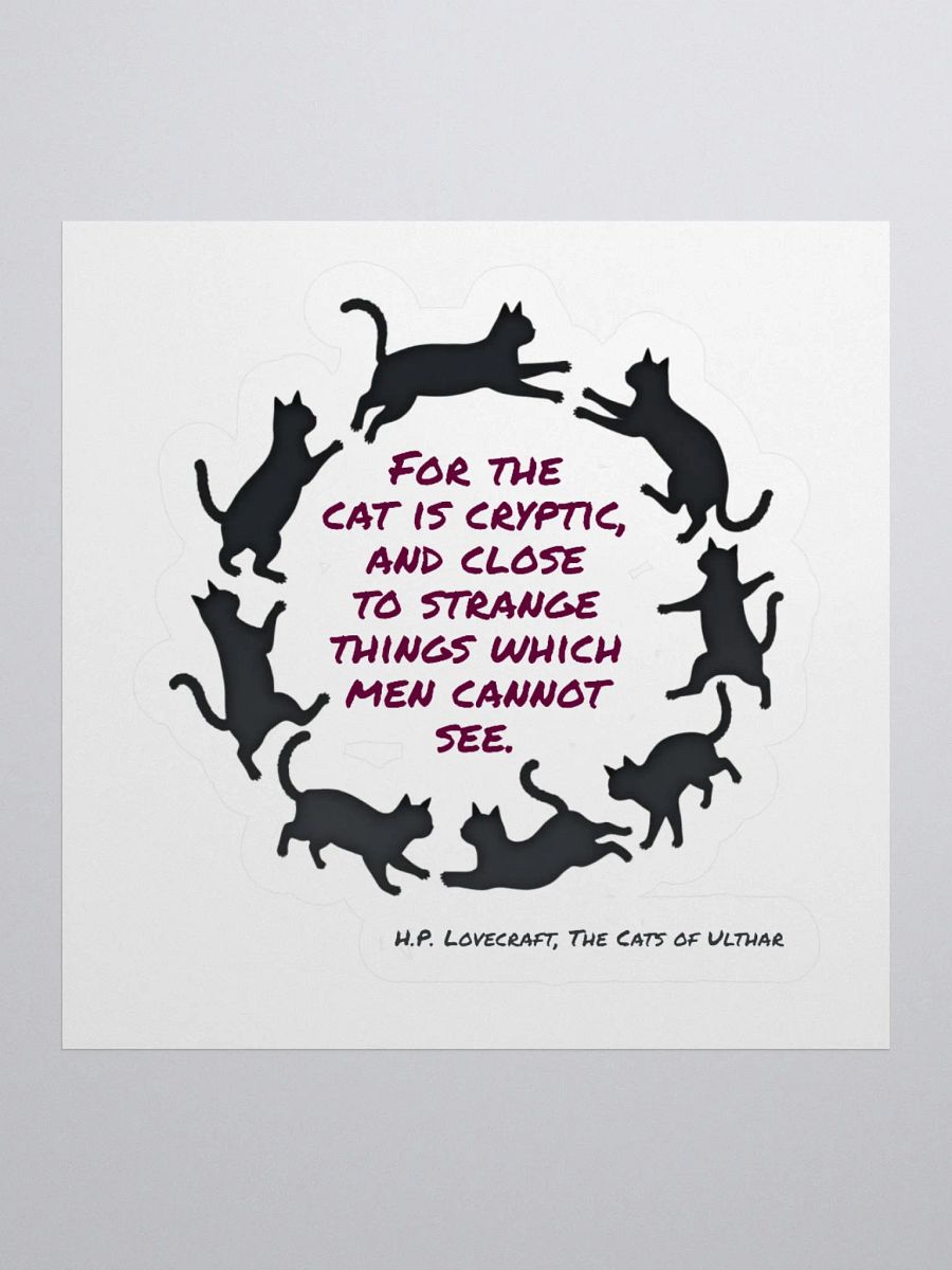 For the Cat Lovecraft Sticker product image (1)
