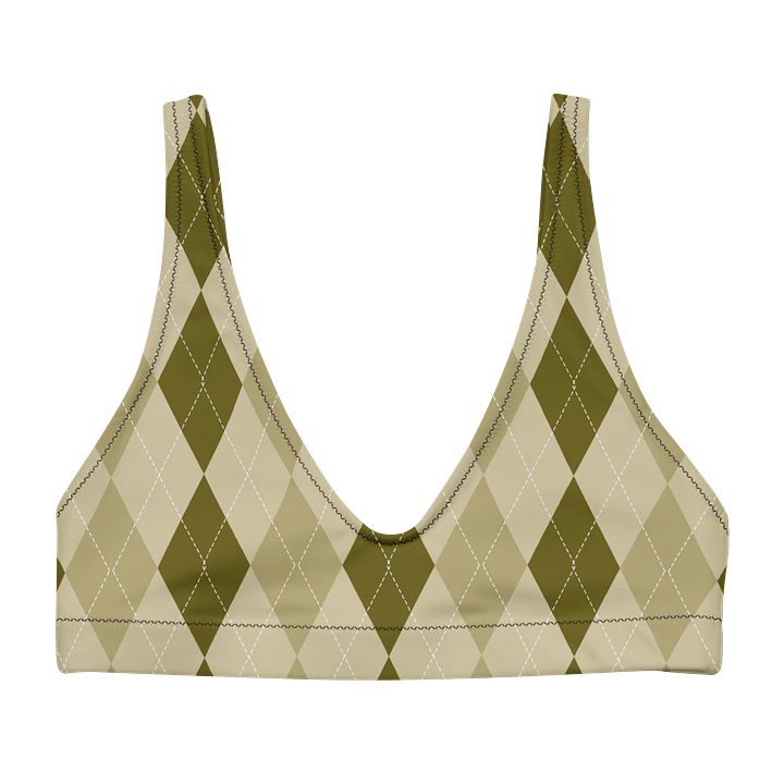 Green Argyle Paradise Bikini Top product image (1)