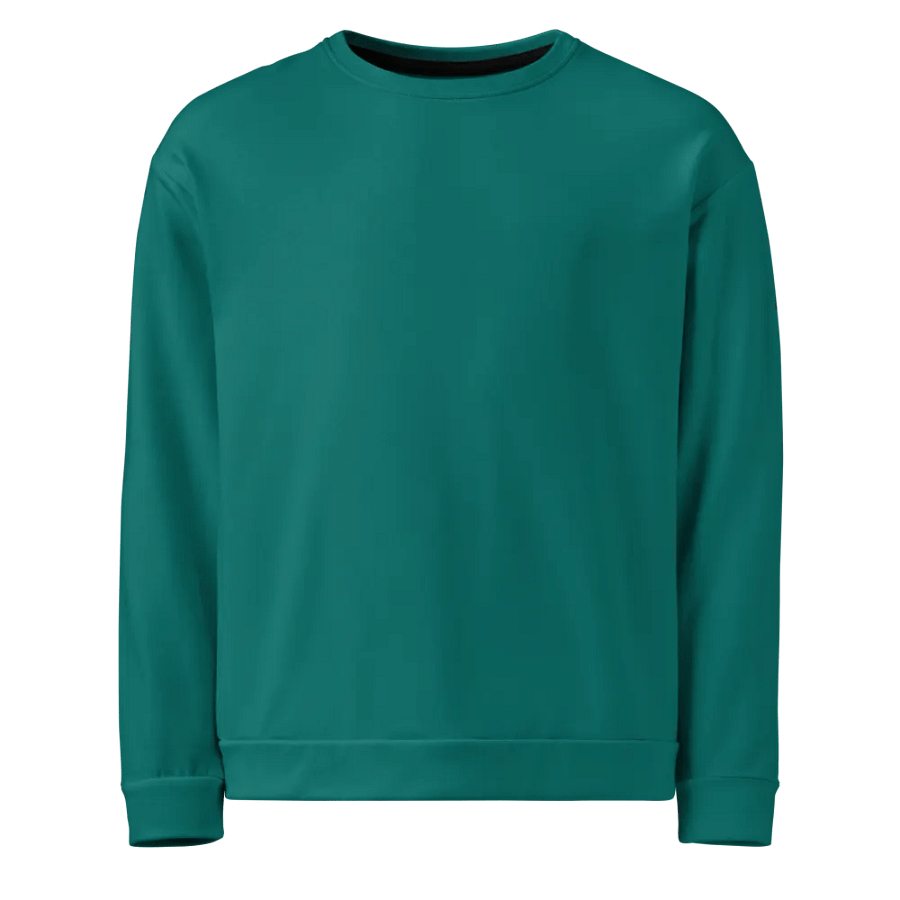 Plain Deep Sea Green Light Summer Unisex Recycled Polyester Heavyweight Premium Sweatshirt by Treasure Pie product image (7)