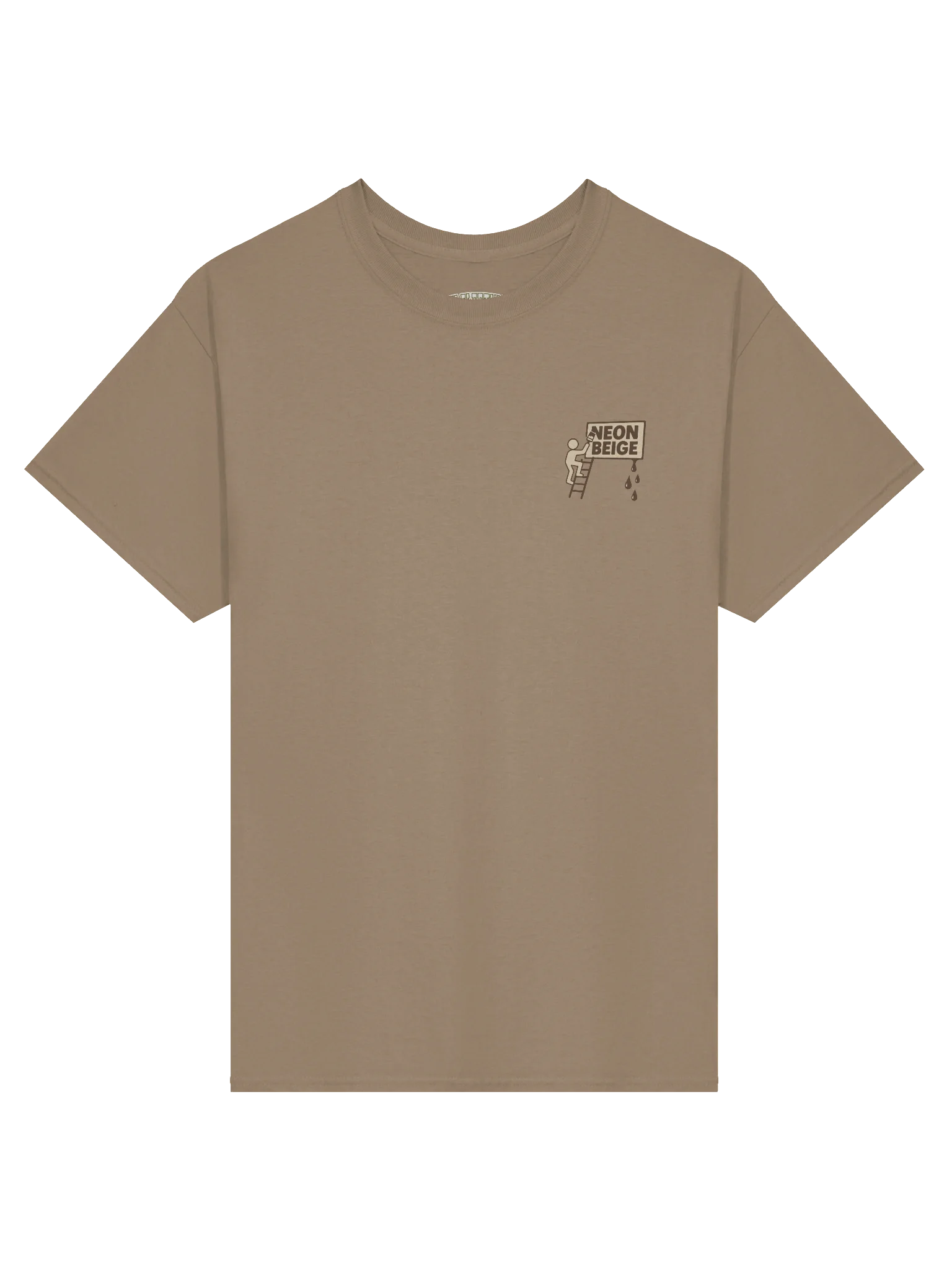 Neon Beige Pocket Tee (Brown Tee) product image (1)