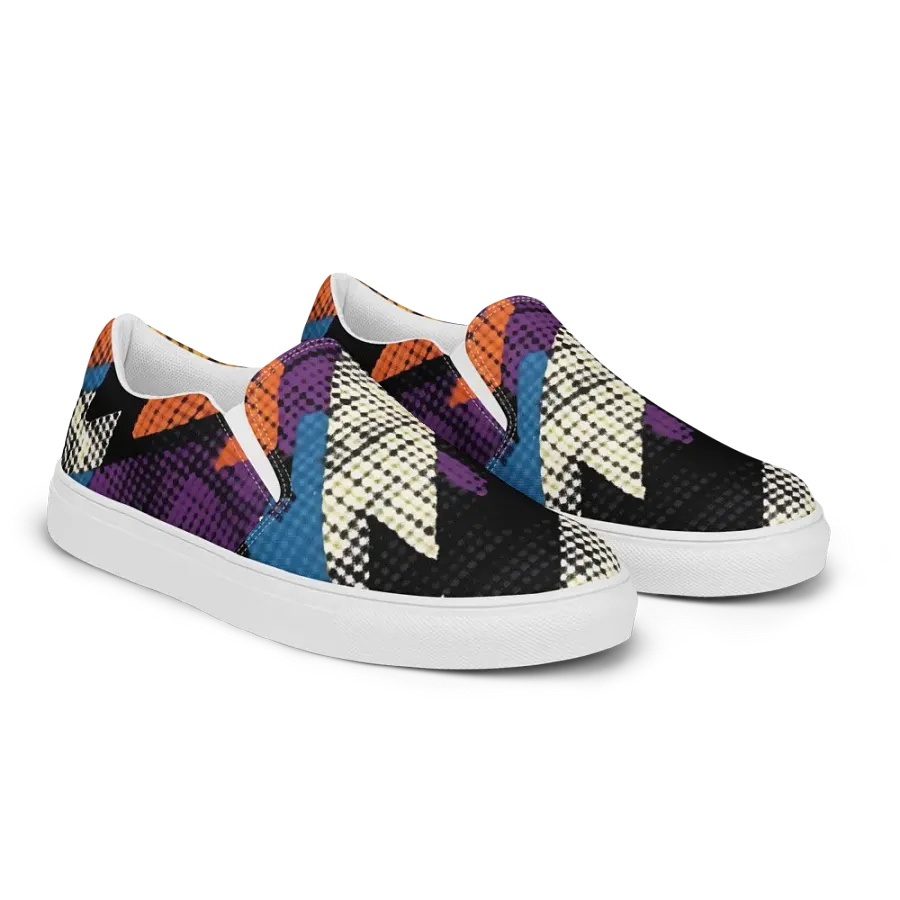 Geometric Pop Art | Women's Slip-On Canvas Shoes product image (2)
