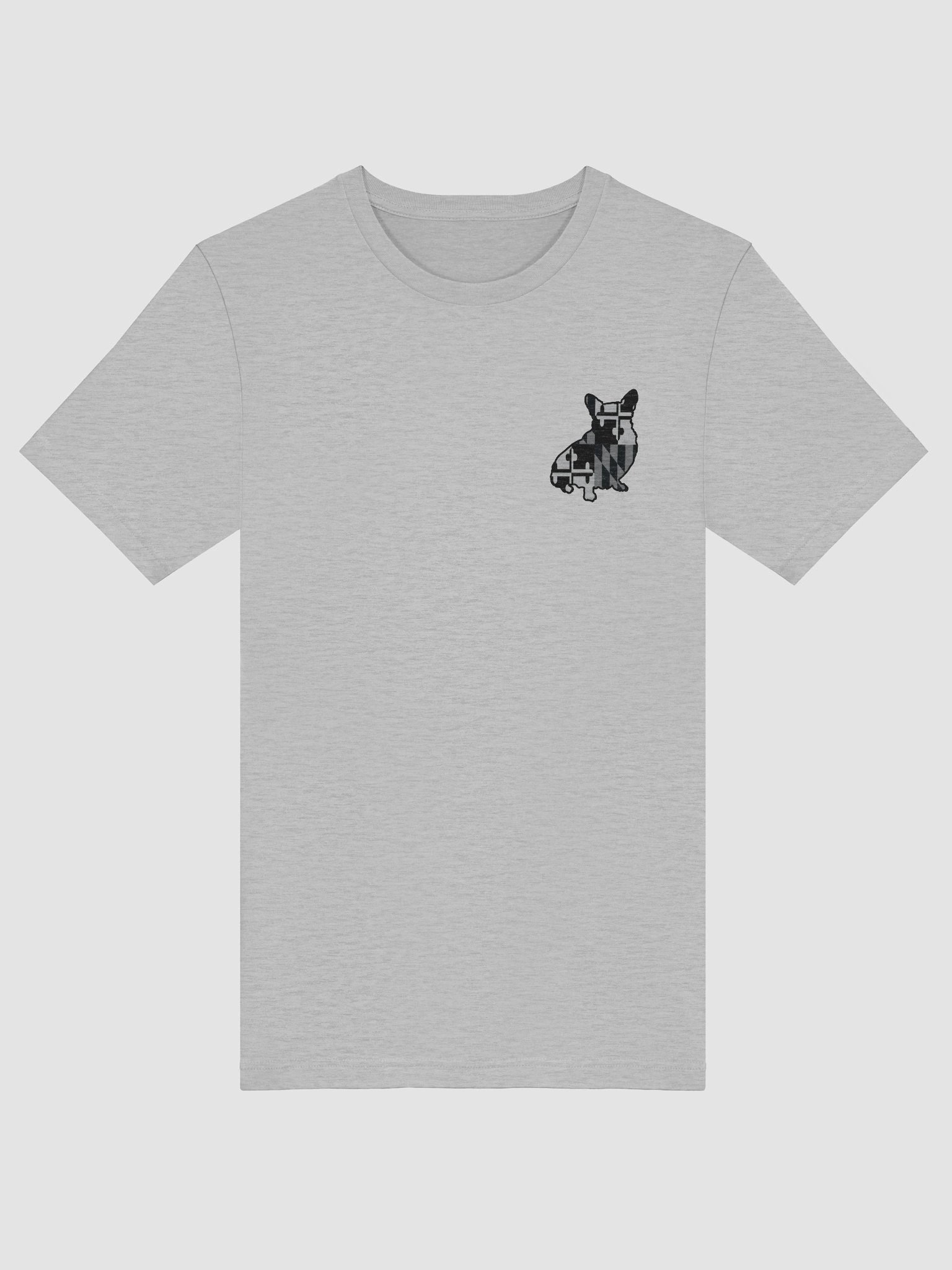 Maryland Flag Corgi (B&W) T-Shirt product image (5)