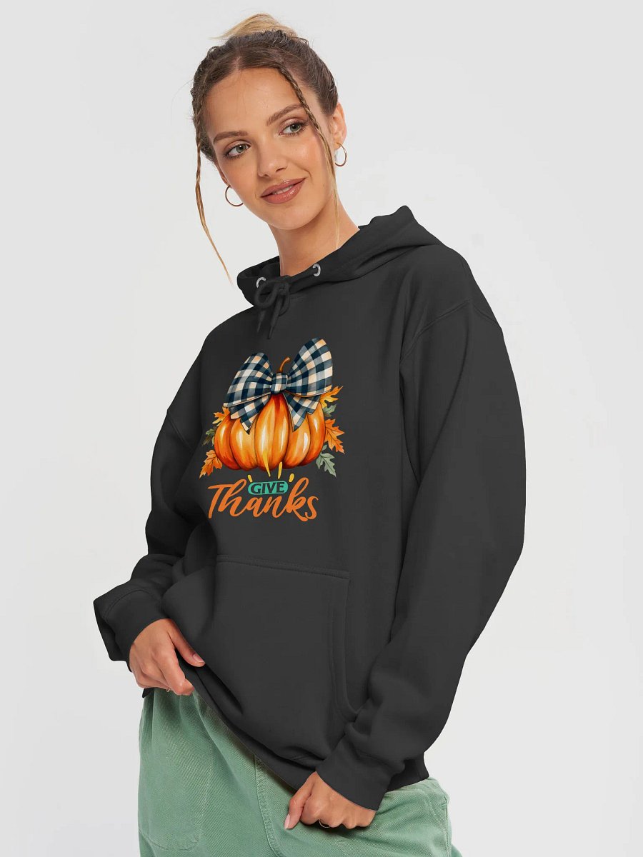 Give Thanks Pumpkin Plaid Hoodie product image (3)