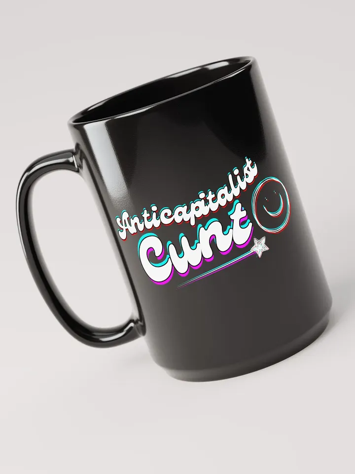ANTICAPITALIST C*NT black glossy mug product image (1)