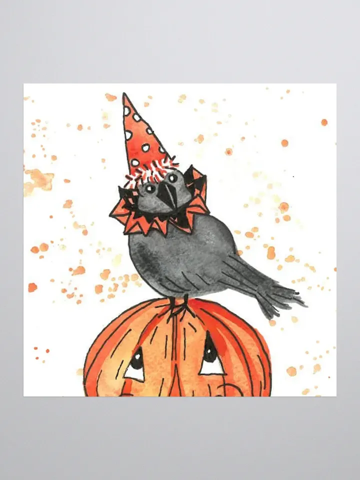Vintage Halloween Crow Sticker product image (2)