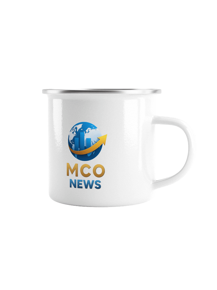 MCO News Globe Enamel Mug product image (1)