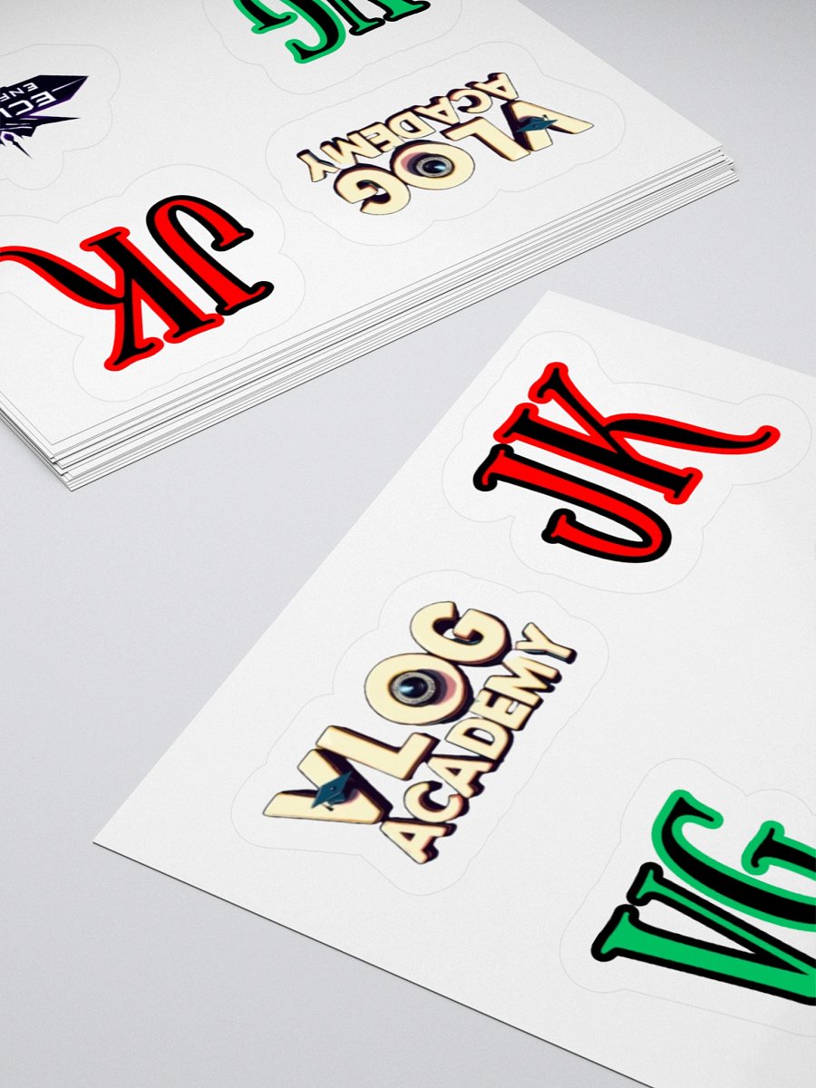 Vlog Academy Kiss Cut Stickers product image (16)