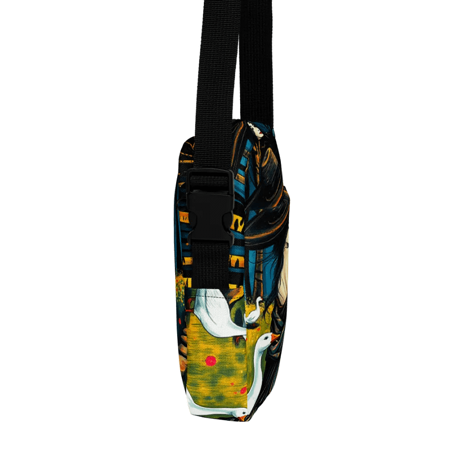 Goose Lady Walks her babies through an Enchanted Forest All-Over Print Crossbody Bag product image (4)