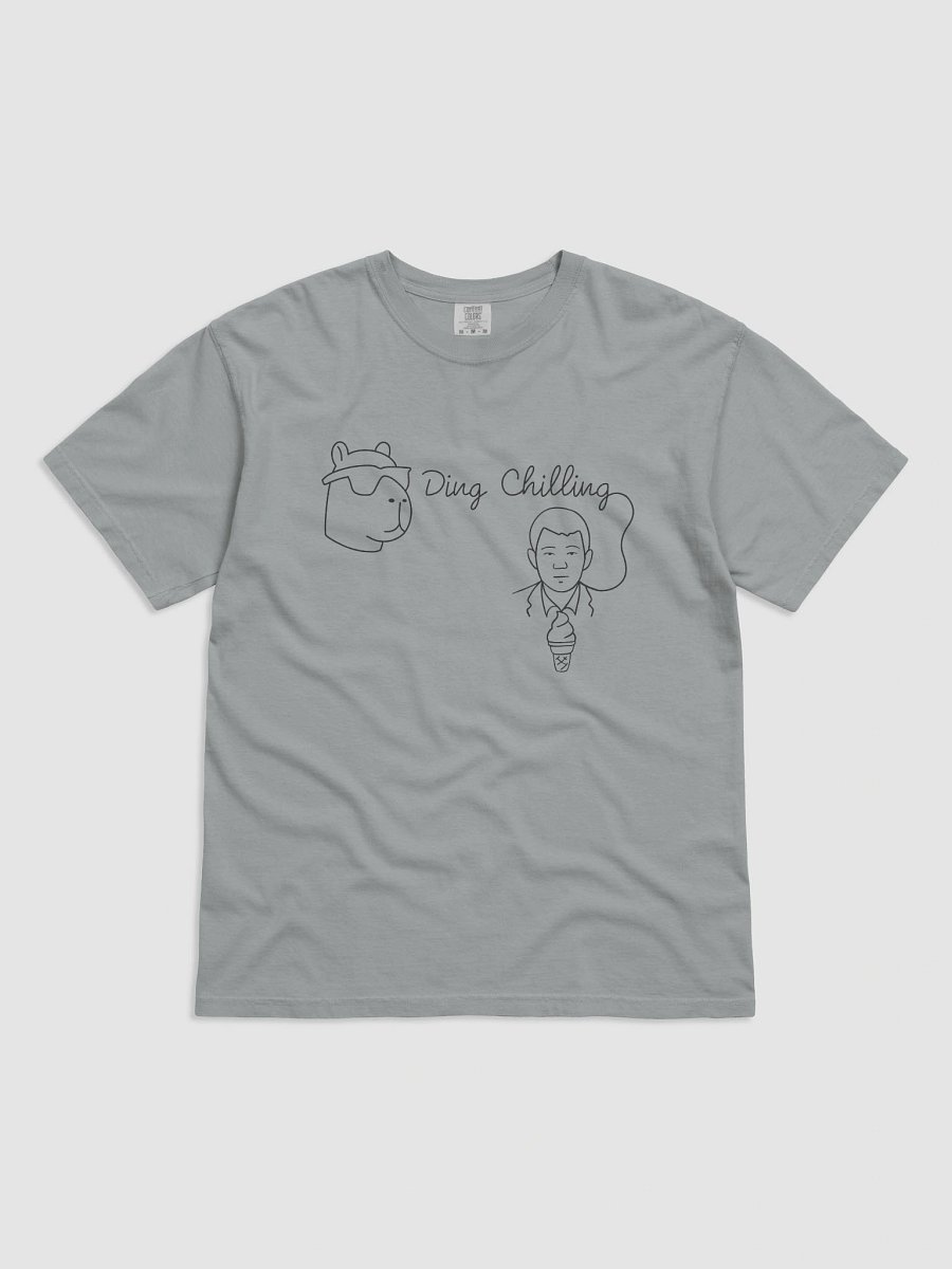 Ding Chilling [5b2] – Chill Capybara & Ice Cream Meme | Hand-Drawn Chess Humor | Black Line Art for Light Colors | T-Shirt product image (1)