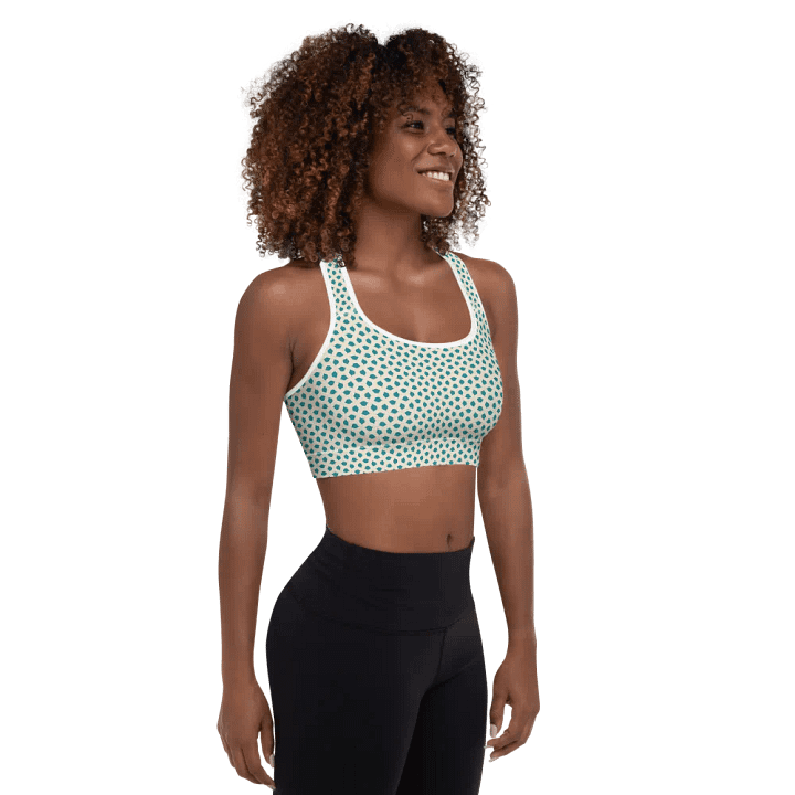 Blue Leaves Padded Sports Bra product image (2)