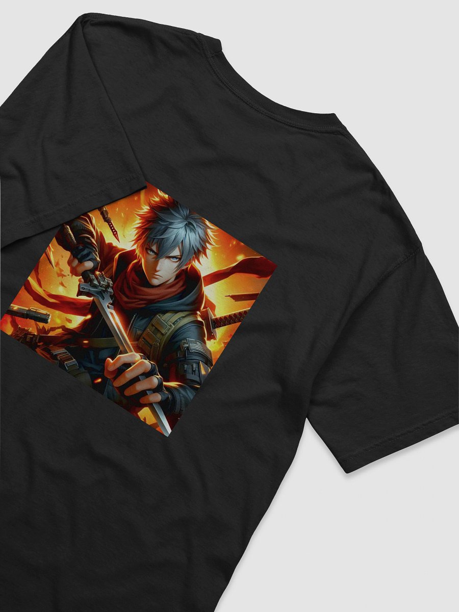 Fiery Warrior Anime-Style T-Shirt product image (6)