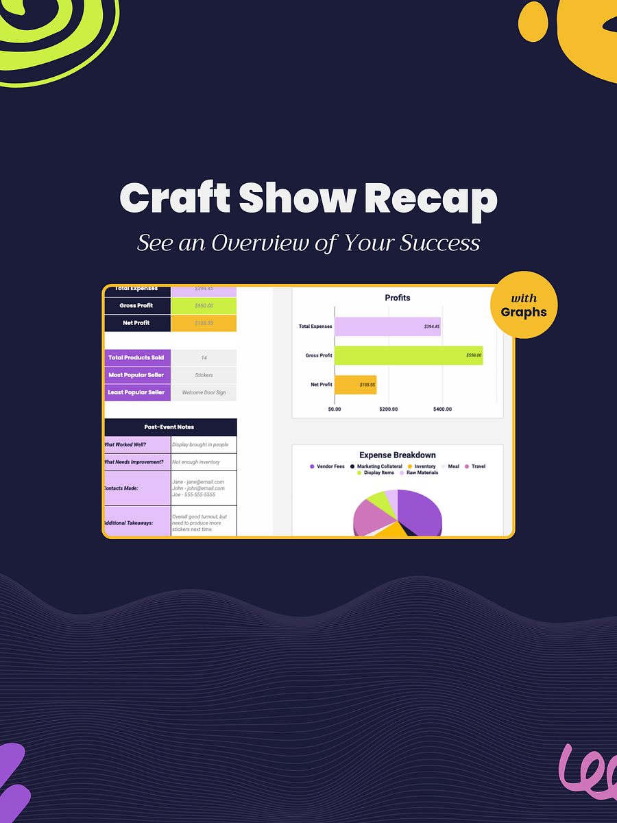 Craft Show Planner Spreadsheet & Checklist for Craft Sellers product image (8)