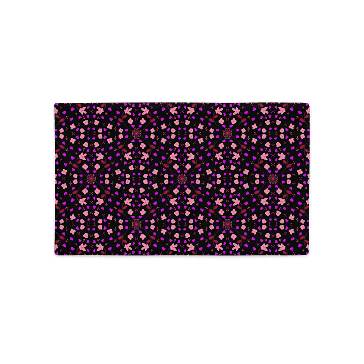 Hearts and Flowers Dark Pillow Case product image (2)