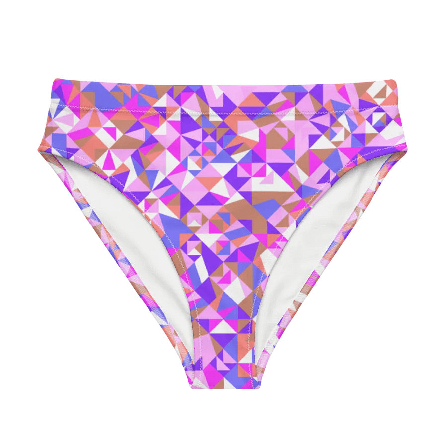 Colorful vector Pattern Design High Waisted Bikini Bottom - v6 product image (5)