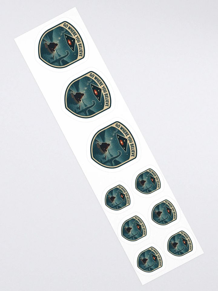 "Go Where You Believe" Cryptid & UFO Adventure Stickers product image (2)