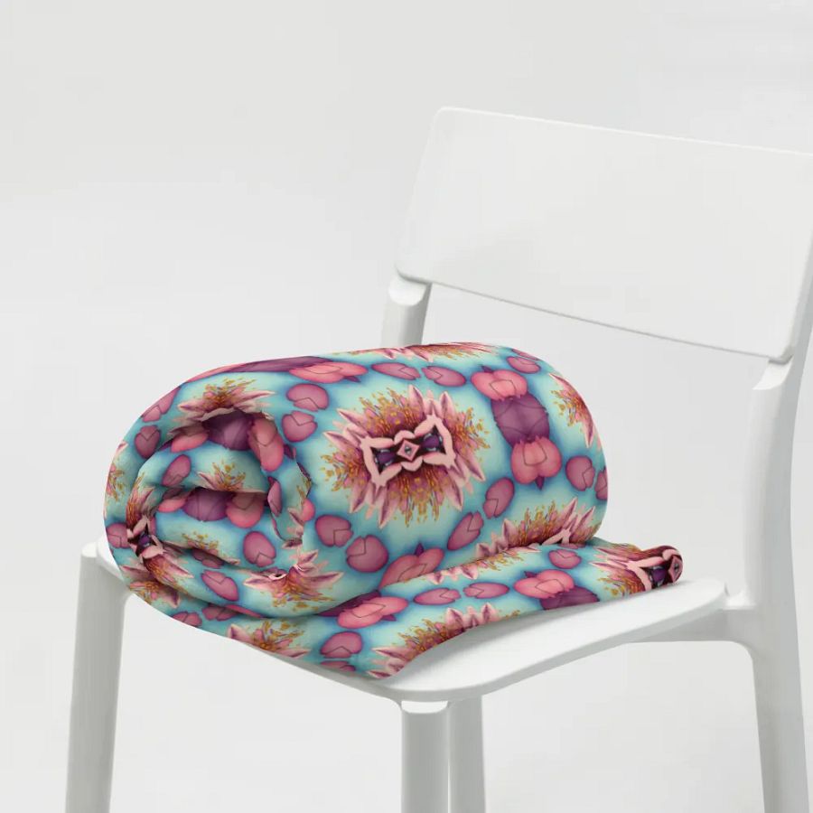 Vibrant Florals & Hearts Throw Blanket product image (8)