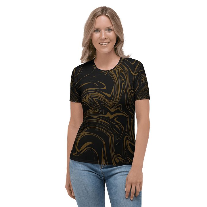 Golden Swirls Women's Crew Neck T-Shirt product image (2)