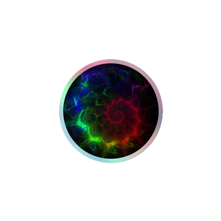 Fractal Chakra Kiss-Cut Holographic Sticker product image (1)