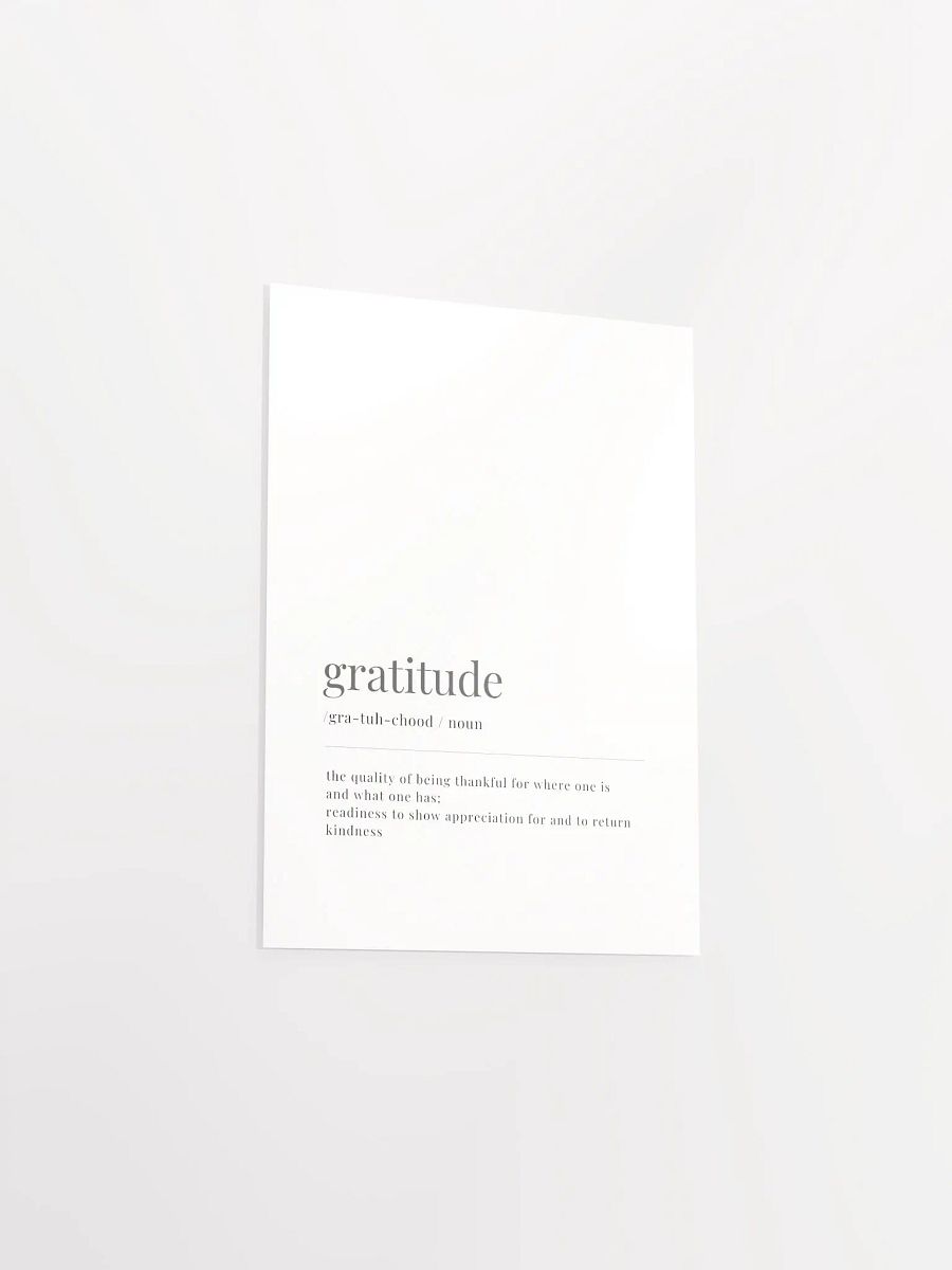 Gratitude Definition Poster Print product image (19)