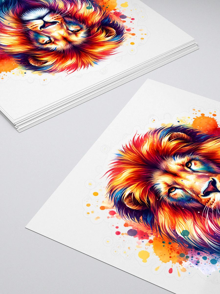 Watercolor Lion Kiss Cut Sticker product image (4)