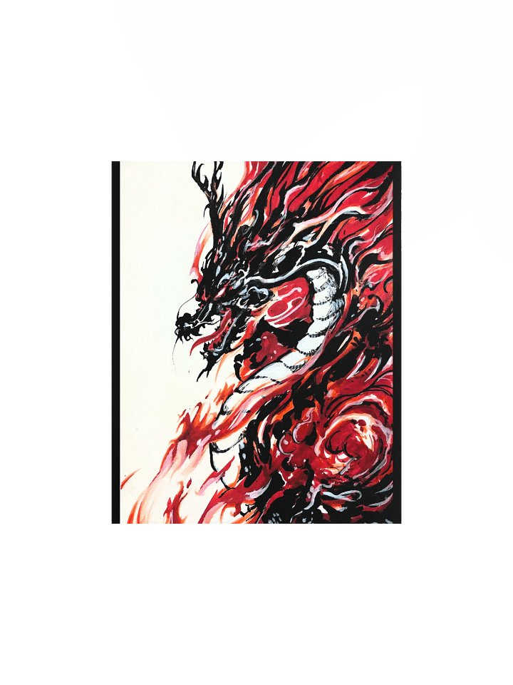 Black Red & White Dragon Matte Print product image (1)