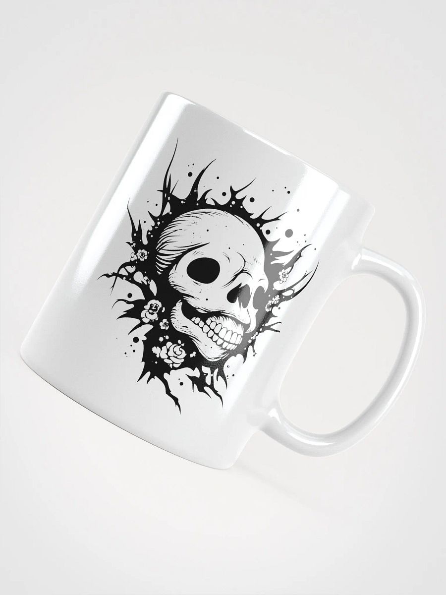Skull with Floral Pattern Two-Tone Coffee Mug product image (10)