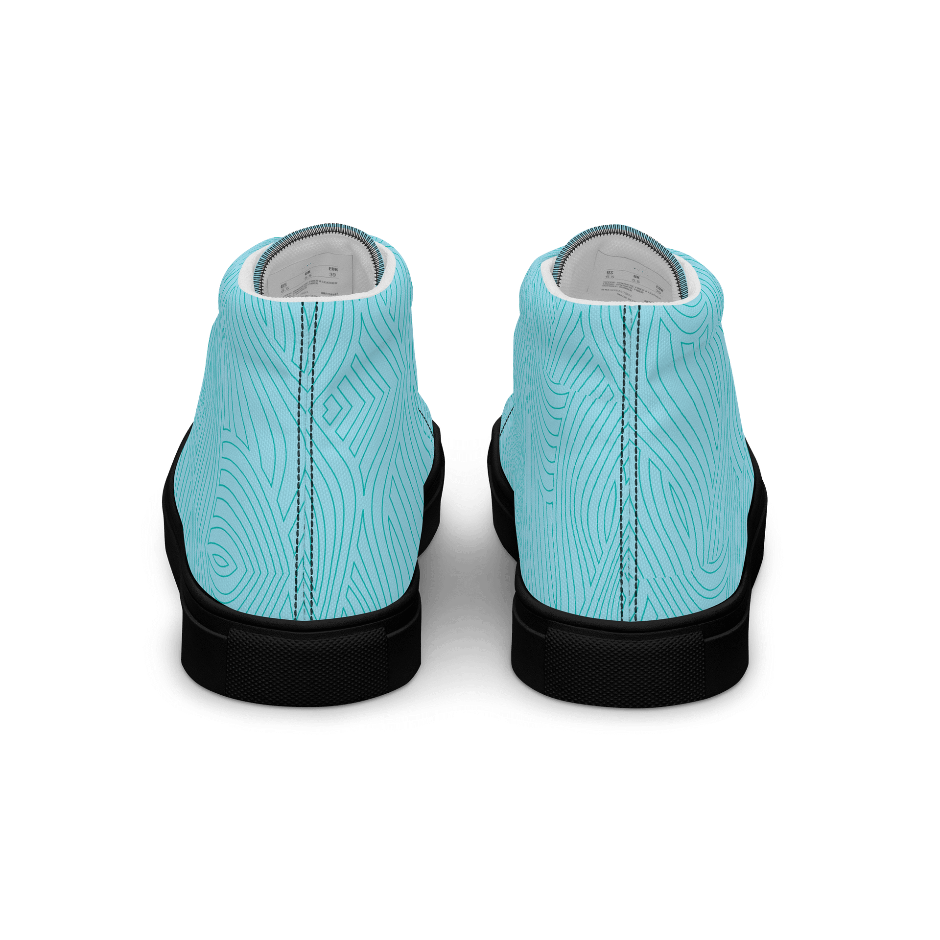 Symmetric Blue Geometric High Tops product image (4)
