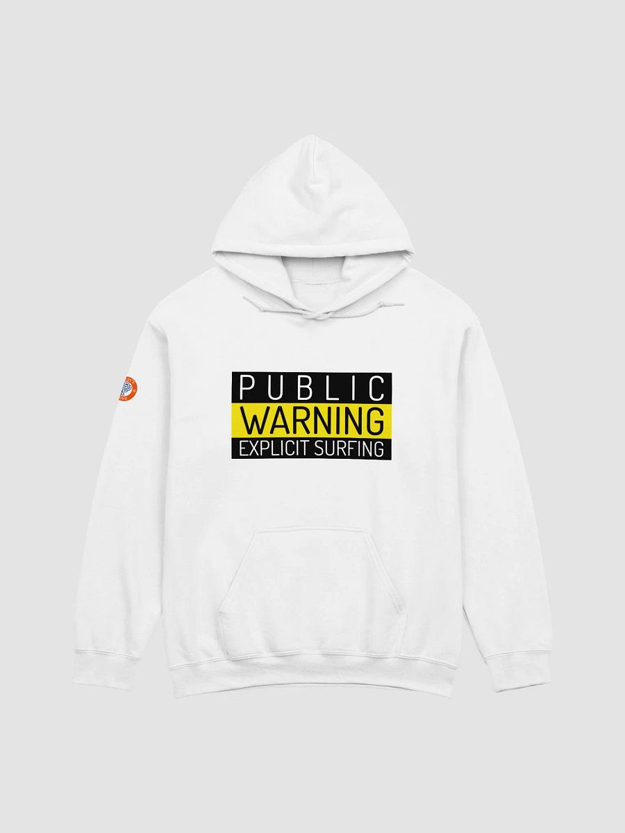 Public Warning Explicit Surfing Women's Hoodie product image (3)