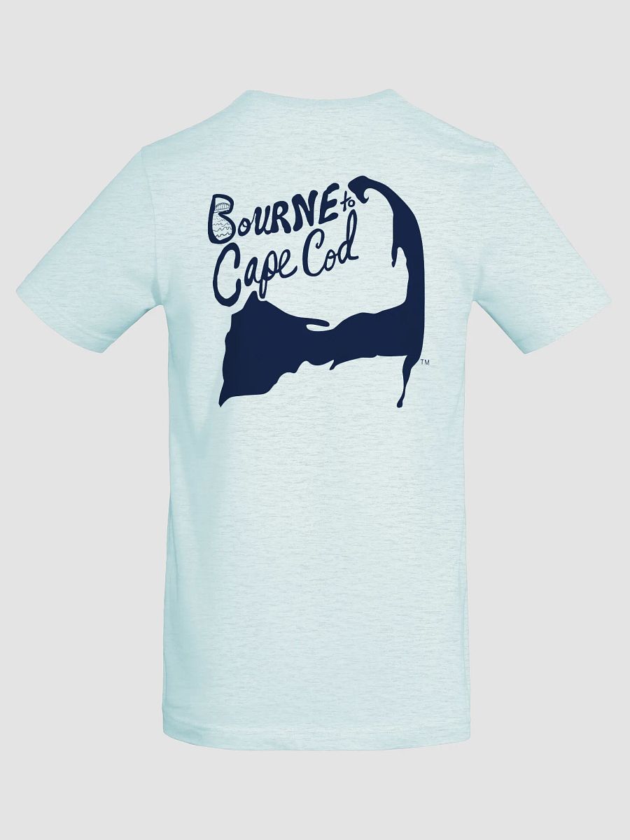 Women's | BOURNE to Cape Cod™ | Supersoft T-Shirt by Bella+Canvas | Navy Blue Logo on Light Neutrals product image (64)