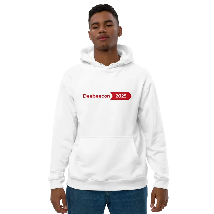 Official ECO Friendly DeeBeeCon 2025 Hoodie (WHITE) product image (2)