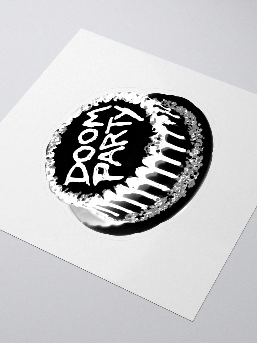 Doom Party Cake B&W Sticker product image (3)