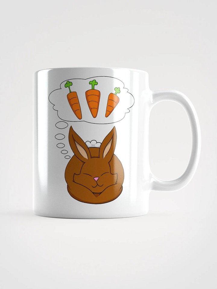 Sleeping Bunny With Carrots White Glossy Mug product image (1)