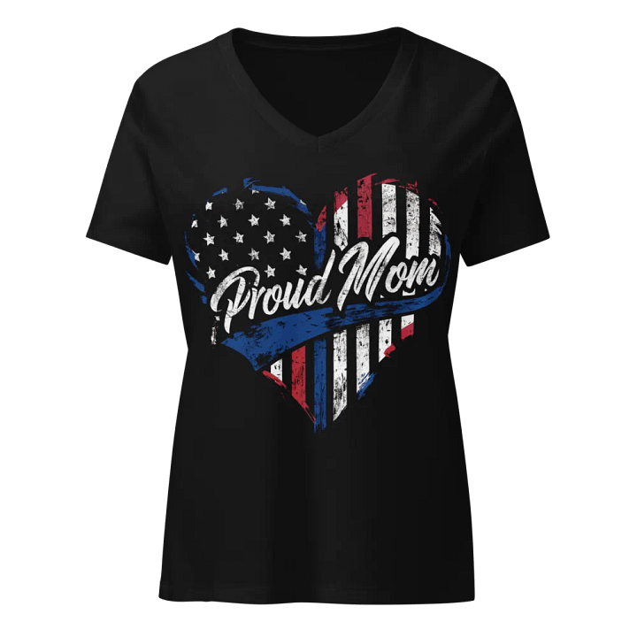 Proud Mom Heart Patriot Women's Tee product image (1)