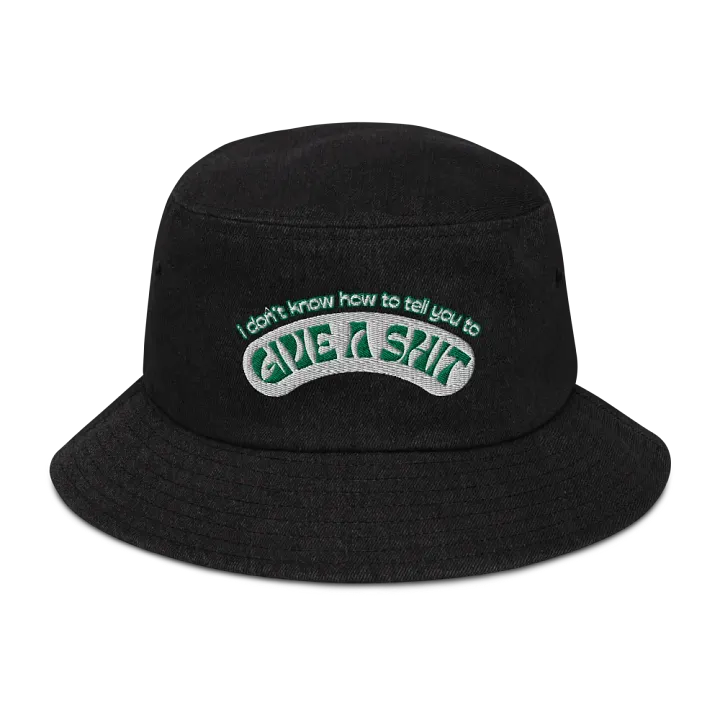 GIVE A SH*T denim bucket hat product image (1)