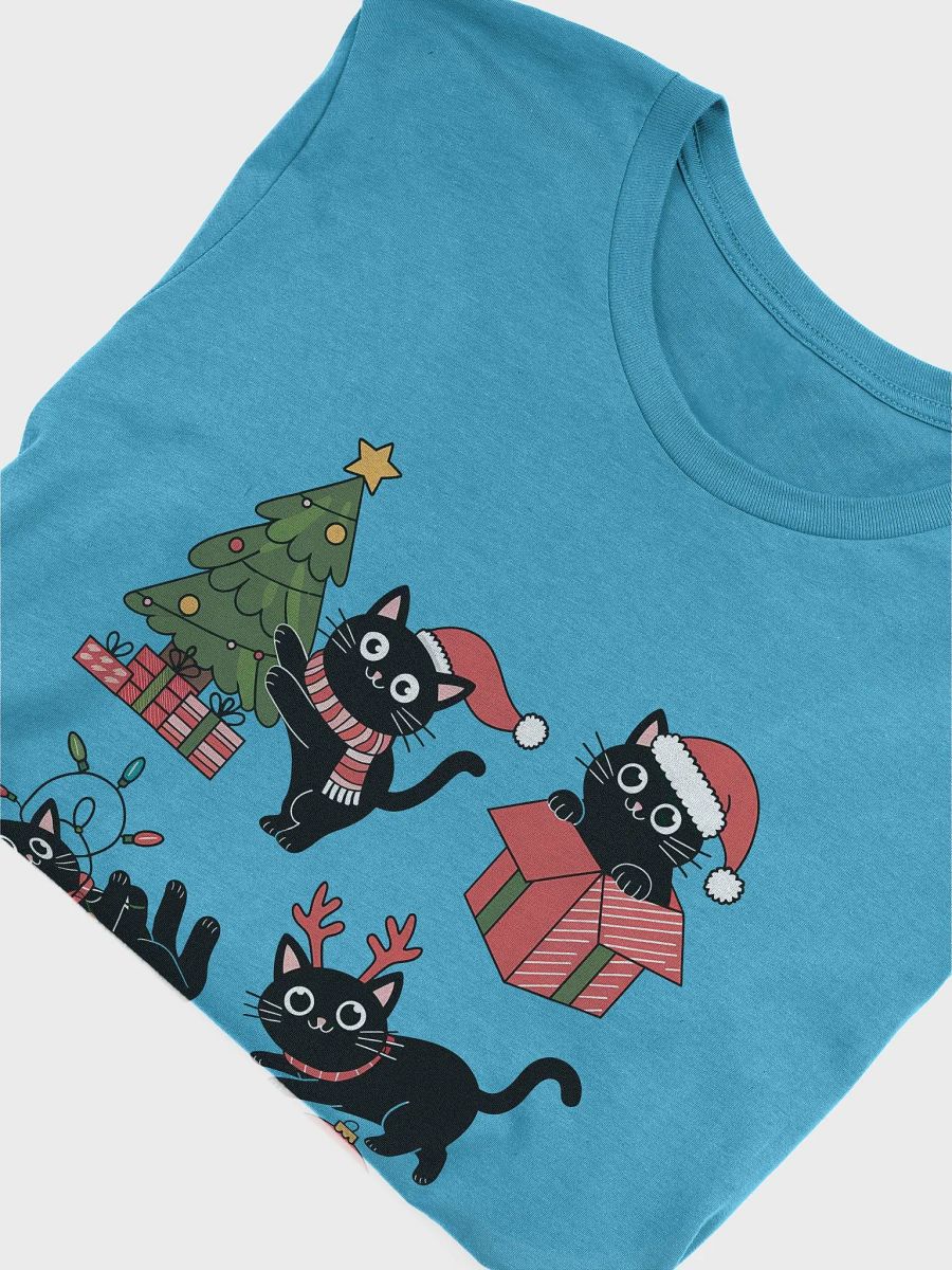 Festive Black Cats Christmas T-Shirt product image (47)
