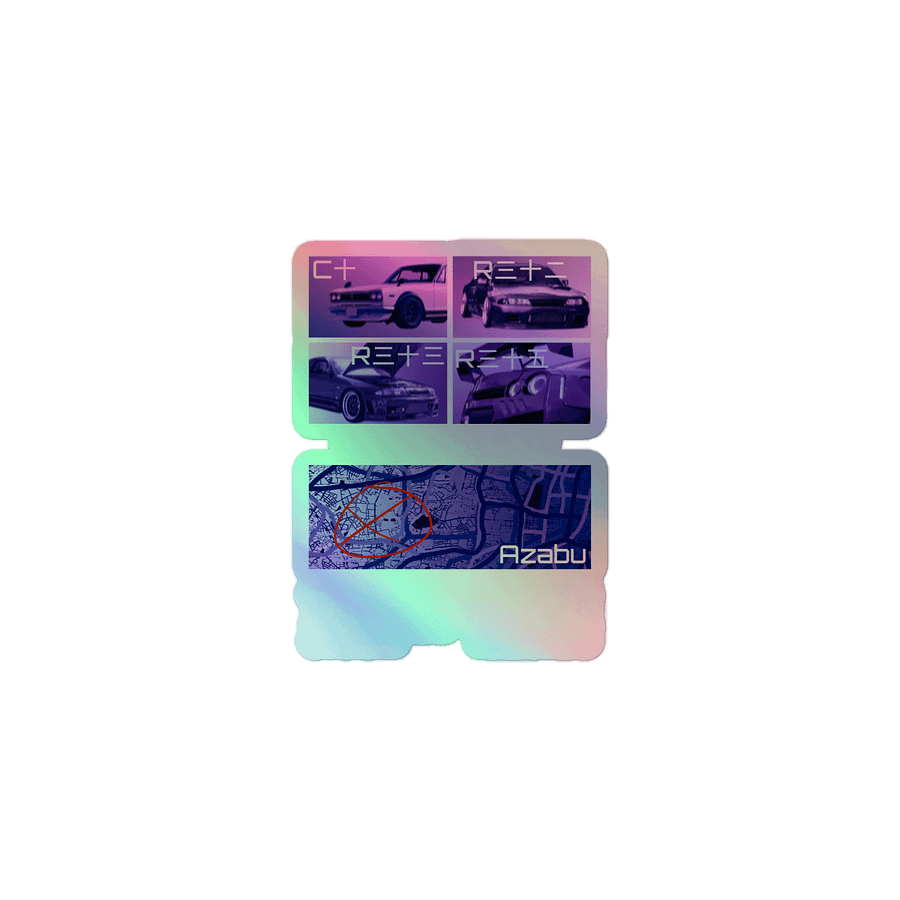 Gojira-Birthplace, List of Cities (White) | Holographic Sticker product image (1)