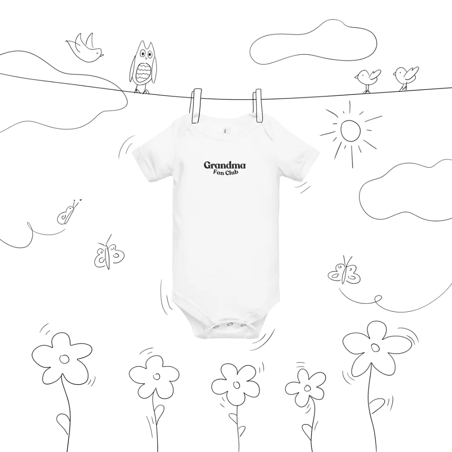 Grandma Fan Club Baby Short Sleeve Onesie product image (10)