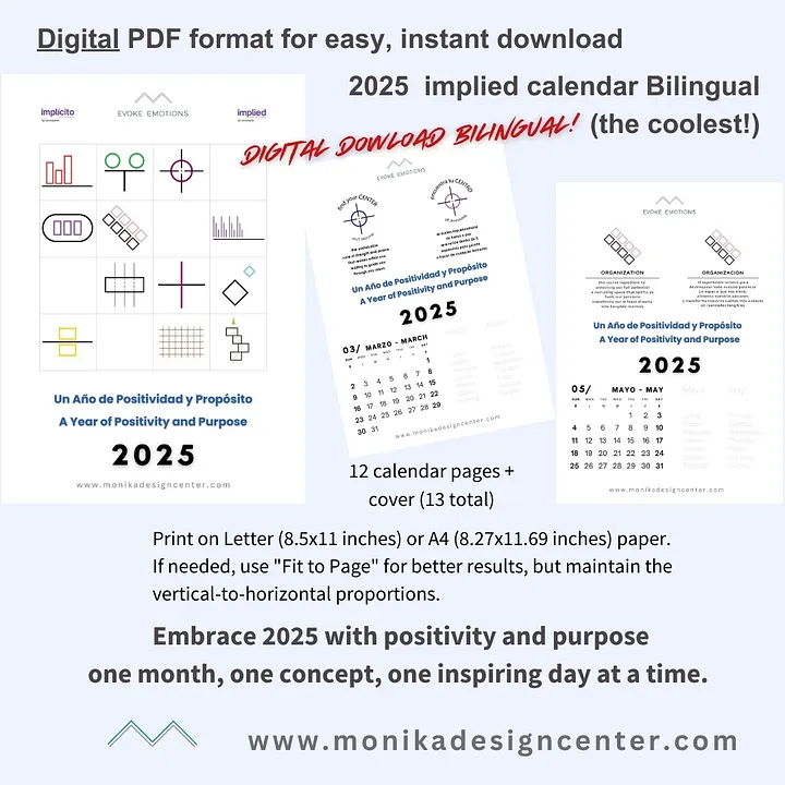 Bilingual-the coolest! Bilingüe -el más genial! 2025 Digital Calendar/Calendario-Now $3.50 Use promo code DIGITALLOVE at checkout product image (2)