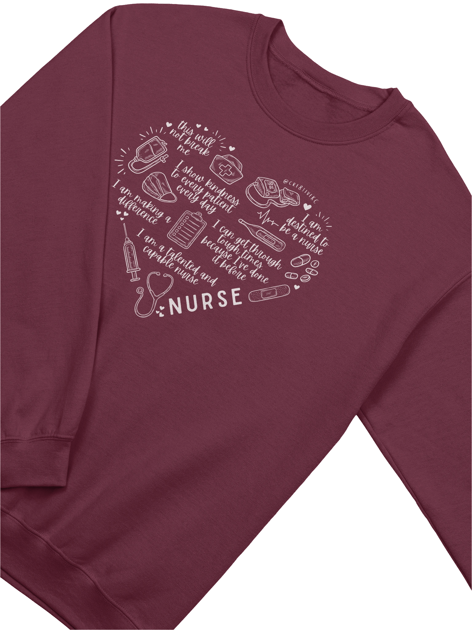Nurse Heart Affirmation Crewneck product image (3)
