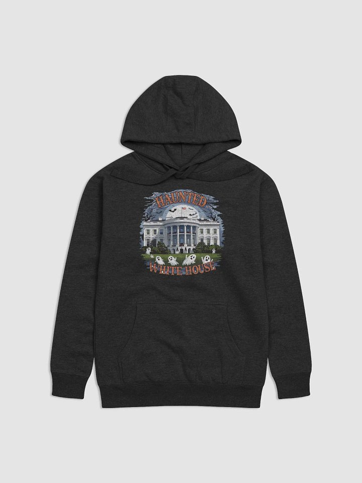 Haunted White House Halloween Hoodie, Spooky Ghosts & Bats Design, Presidential Halloween Hoodie, 2024 Fall Apparel product image (1)