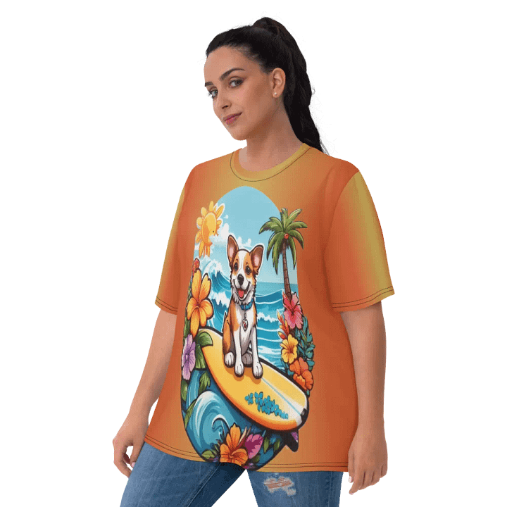 Dog Surfing All Over Print T-shirt product image (2)