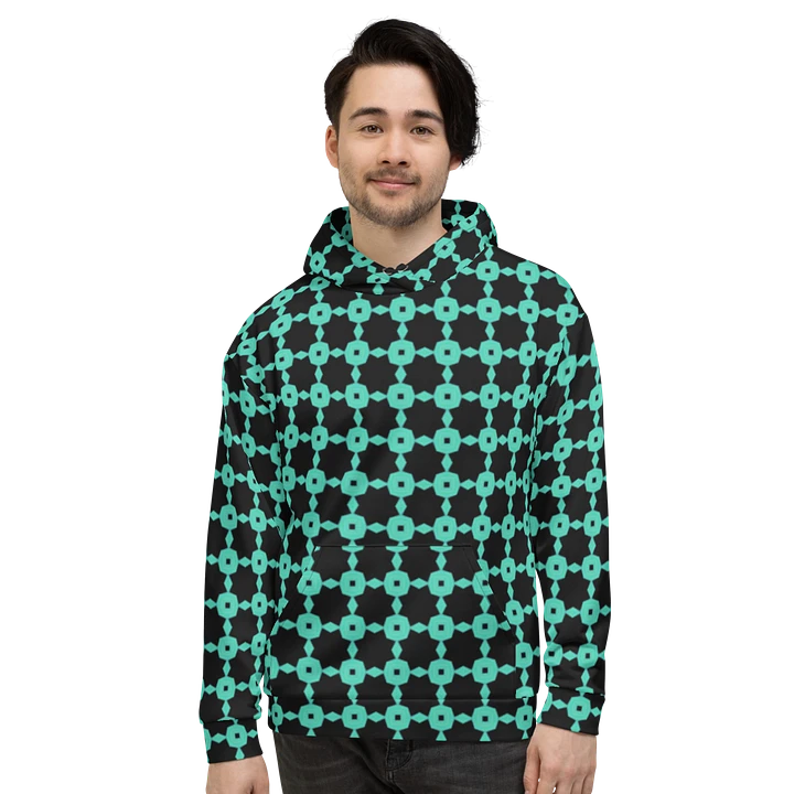 Abstract Repeating Chain Pattern Unisex All Over Print Hoodie product image (2)