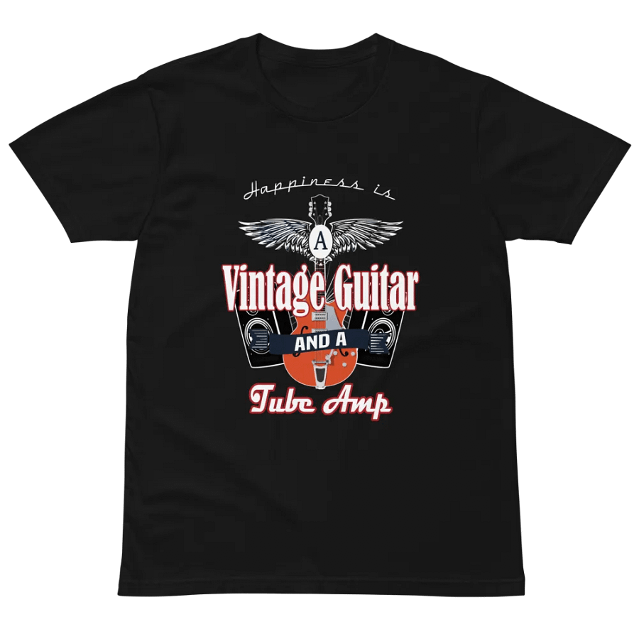 A Vintage Guitar And Tube Amp Unisex Premium T-Shirt product image (2)