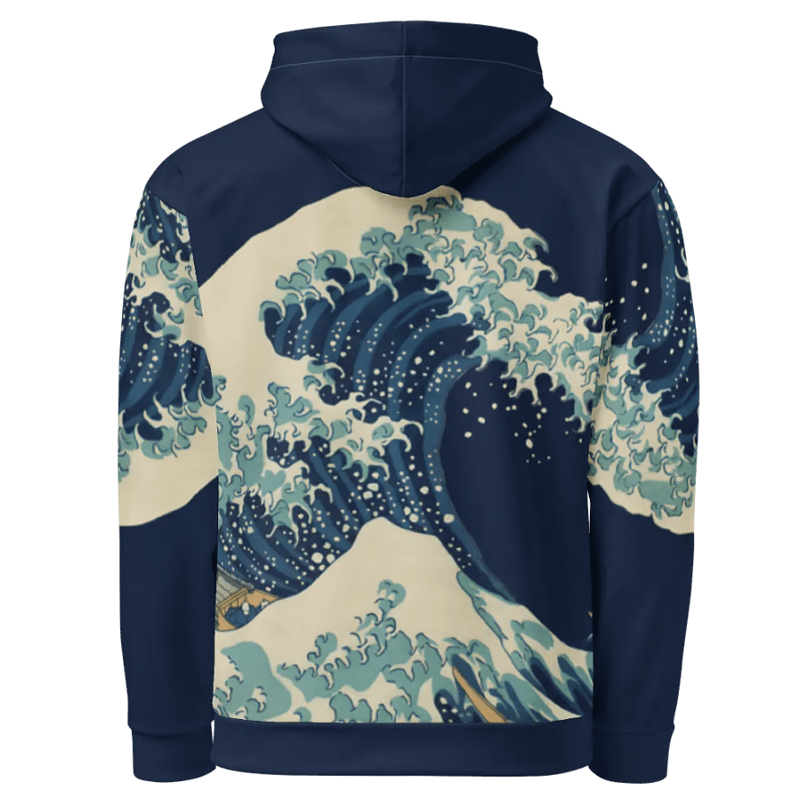 Under the Wave off Kanagawa All-Over Print Recycled Unisex Hoodie product image (4)