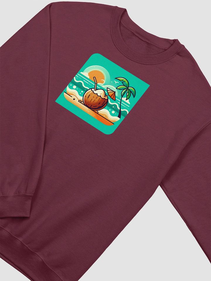 Gildan Classic Crewneck Sweatshirt | AI Design coconut drinken beach product image (2)
