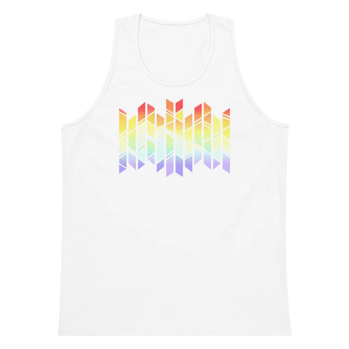 PRISMAGIC STAINED GLASS RAINBOW TANKTOP (WHITE) product image (1)