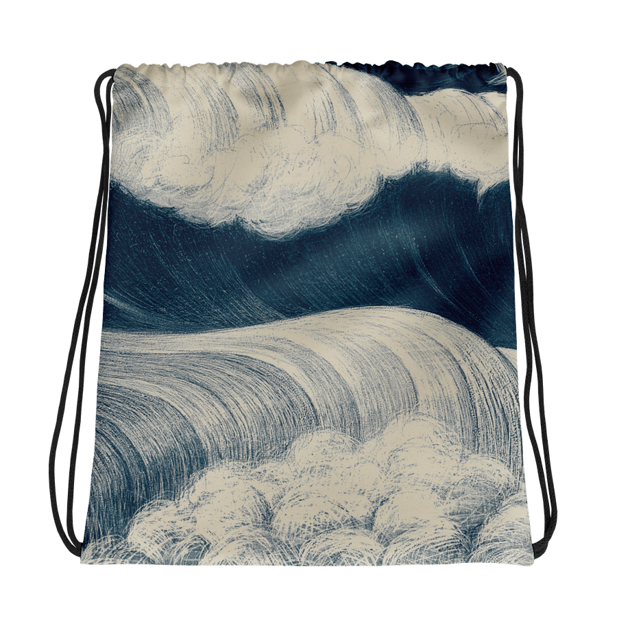 The Wave. Drawstring Backpack product image (1)