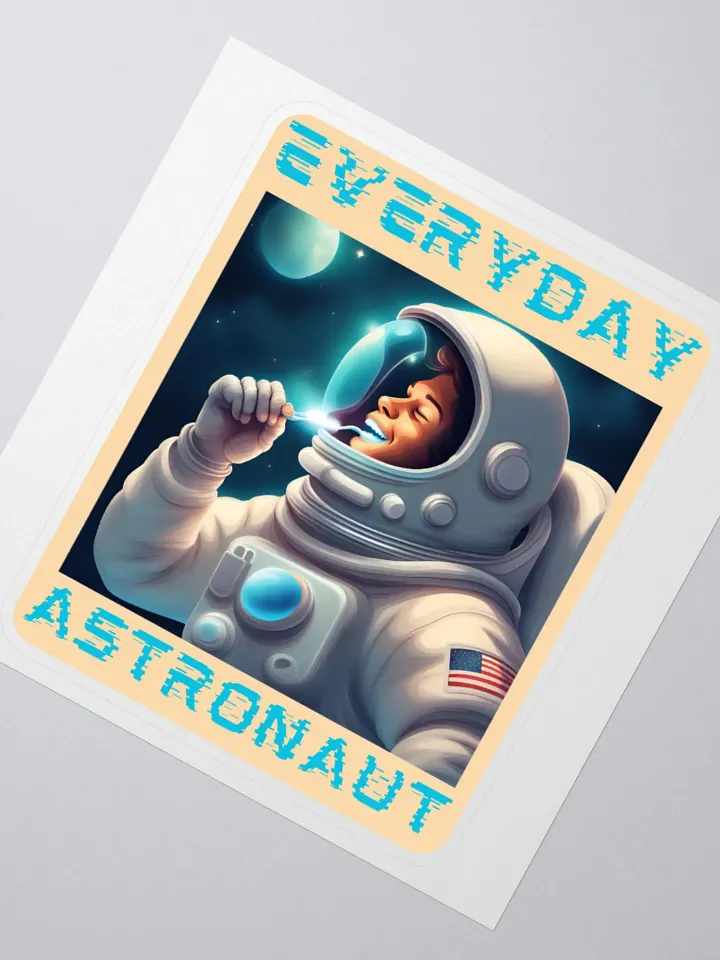 Everyday Astronaut Brushing Teeth Stickers product image (2)